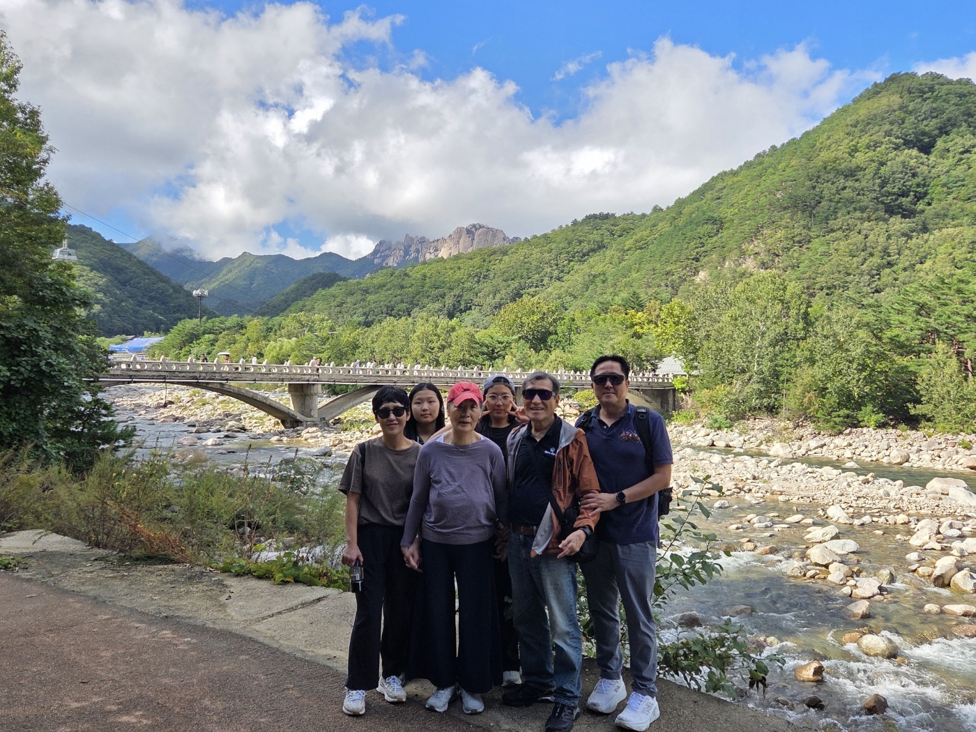 비룡폭포가족사진